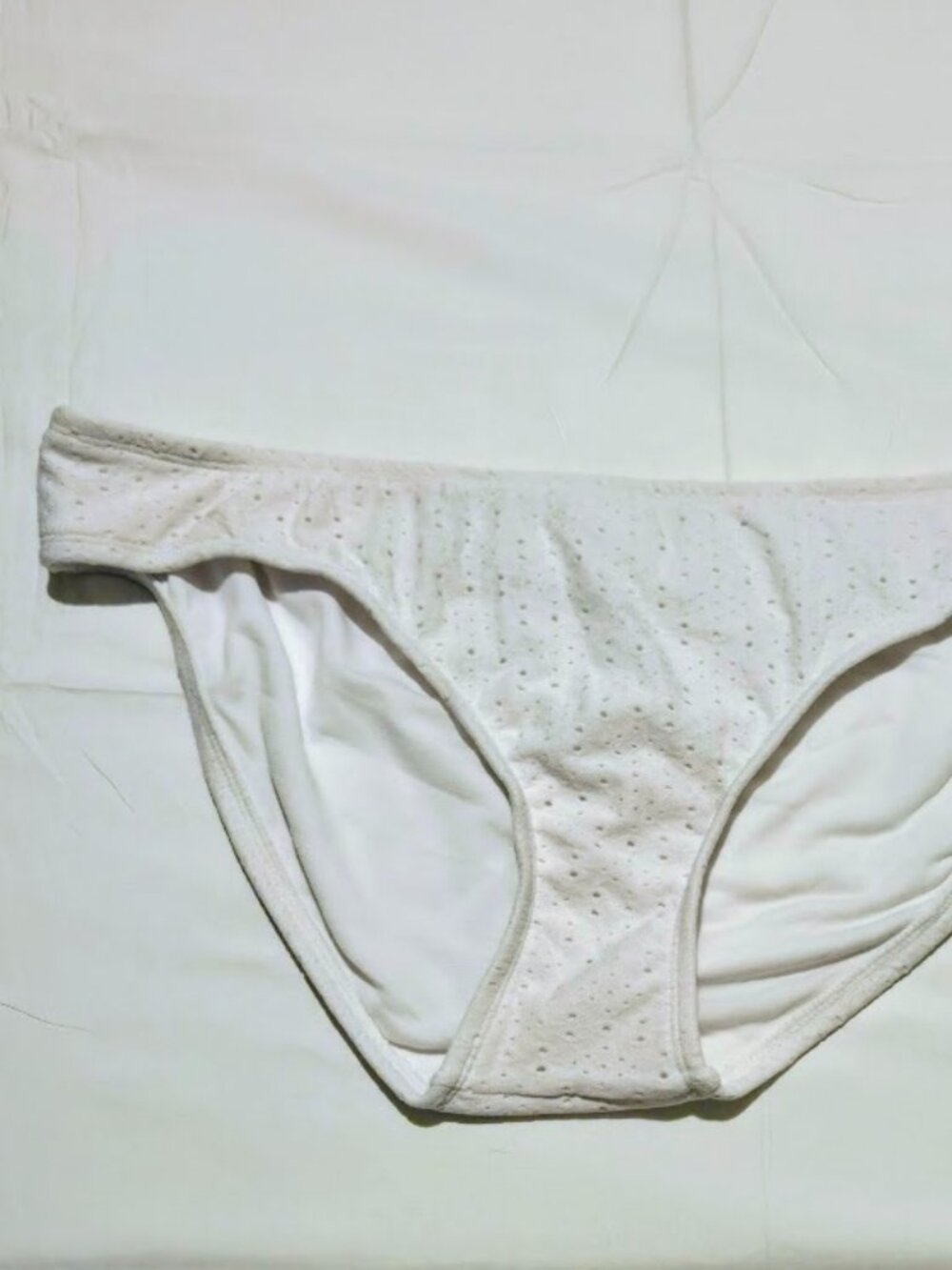 Kona Sol Women's White Eyelet Swim Bottoms - Full Cheek Coverage